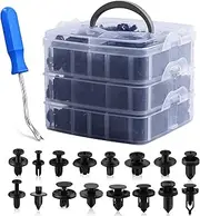 650-Piece Car Rivet Clips Set with 16 Types of Plastic Trim Clips, Bumper Mounting Clips, Liner Fasteners, and Removal Tool (Universal)