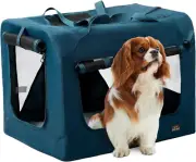 28 Inch Collapsible Soft Large Dog Crate, 3 Door Portable Dog Crates for Large D