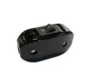 BLACK Cord Switch - w/ Strain Reliefs - Rocker - Inline Lamp Cord Switch NEW