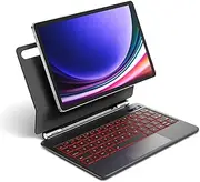 Magentic Keyboard for Samsung Galaxy Tab S9 FE 10.9", Tab S9/S8/S7 11", Backlit Wireless Bluetooth Magic Keyboard Case Cover Stand Multi-Touc Trackpad LED Power Display