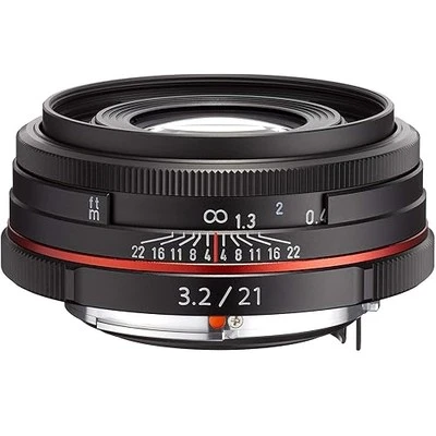 PENTAX Thin Wide Angle Single Focus Lens HD PENTAX-DA 21mm F3.2AL Limited Black