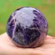 Natural Dream Amethyst Carved Ball Reiki Crystal Sphere Christmas gift XQ2861