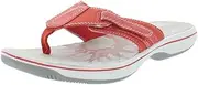 [Clarks] Womens Brinkley Pool Slip On Thong Sandals Red 10 Medium (B,M)