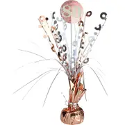 Prismatic Rose Gold and White 80th Birthday Spray Centrepiece