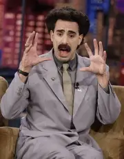 Actor Sacha Baron Cohen as Borat during an interview on October 9 - Old Photo 10
