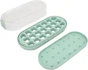 [YULEESIYIP] Large Capacity Ice Cube Tray with Lid and Bin Stackable Portable Freezer Ice Cubes Tray for Chilling Drinks and Juices (Green)