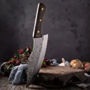 New High Carbon Steel Chef Knife Boning Slicing Butcher Kitchen Knives Cleaver