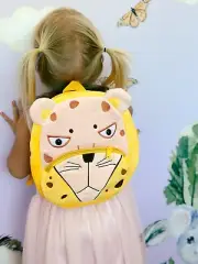 Child Kids Girls Boys Cartoon Cheetah Shoulder Backpack Travel School Bags