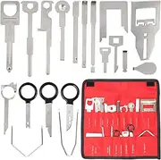 39Pcs Car Radio Removal Tool Kit, Professional Car Stereo CD Player Remover, Universal Radio Removal Keys Tool with Storage Bag for Most Car and Truck