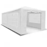 3x6m White Garden Gazebo Tent Party Wedding Canopy Marquee Shade Outdoor