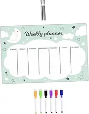 NUOBESTY Acrylic Desktop Memo Board Notepad Chart Whiteboard Eraser Multi-Function Memo Planner