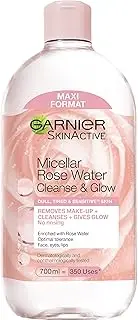 Garnier Micellar Cleansing Water, All-in-1 Cleansing with Rose Water, Facial Toner for Gentle Cleansing and Gentle Make-Up, SkinActive, 1 x 700 ml