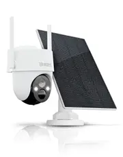 Uniden App Cam SOLO X2K PT Kit - 100% Wirefree 2K Super HD Outdoor Pan & Tilt Camera Kit Including Solar Panel