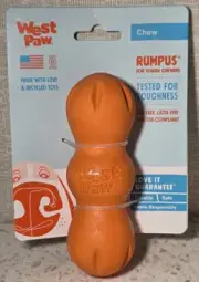 West Paw Zogoflex Rumpus Dog Chew Toy For Tough Chewers Floatable Small 5.25"