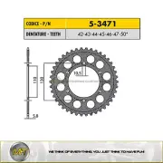 FOR KAWASAKI EX R NINJA 250 FROM 1986 TO 1996 ERGAL REAR SPROCKET 520 - 45 TEETH