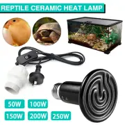 75-200W Ceramic Infrared Light Heat Emitter Lamp Reptile Snake Brooder Incubator