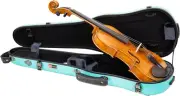 Poly Carbon Shaped Case Fits 4/4 Full-Size Violin, Includes Protective Blanket,