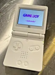 Nintendo Game Boy Advance SP GBA SP IPS LCD USB C Backlight Bright PURE WHITE