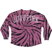 Vs Victorias Secret Pink Varsity Crew Sweater Jacket Top Dahlia Print S