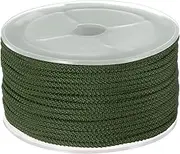 uxcell Nylon Beading Thread Cord 2mm Extra-Strong Braided Nylon String for Necklace Bracelets Jewelry Making Crafting 15M/49 Feet, Dark Olive Green