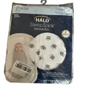 Halo SleepSack Swaddle 3-6 Months Small little lamb print NEW 100% Cotton
