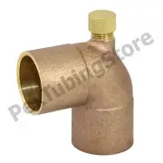 3/4"C x 1/8" MIP x 3/4"C Cast Brass Baseboard Tee w/Vent Cap