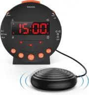 ORIA Vibrating Alarm Clock, Digital Loud Alarm Clock with Bed Shaker, Vibration
