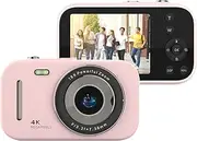 4K Digital Camera Portable Digital Video Camera 48MP 2.8 Inch IPS Screen 16X Built-in Battery Birthday Teens Students Friends Pink