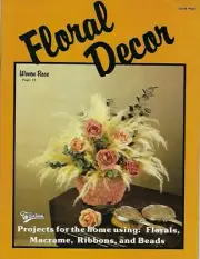 Floral Decor Projects For The Home Using Macrame Vintage 1970's Craft Book #507