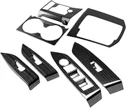 MCMATUTKEQ 1 Set Car Gear Shift Console Panel Cover Trim Cup Holder Cover Door Window Switch Cover Fit for Mazda CX-5 CX5 2017-2020 LHD