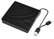 Yaeonku External Bluray Drive,USB 3.0 and Type-C Portable 3D Blu-ray DVD Writ...