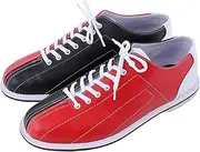 [JiuQing] Men's Bowling Shoes Beginner Casual Training Shoes Microfiber Sliding Sole
