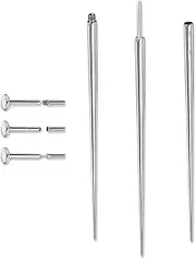 [Generic] 3 Pcs Piercing Taper Insertion Pins Body,Titanium Piercing Taper,Assistant Tool, Screw On Insertion Pin,Pin Screw, Ear Body Piercing Stretching Kit for Belly,Lip,Eyebrow Jewellery, one size, Titanium,