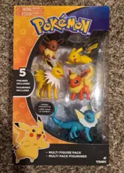 Tomy Pokemon Multi Figure Pack Pikachu Eevee Flareon Jolteon Vaporeon