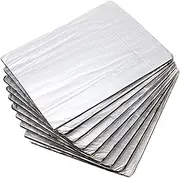 FUNOMOCYA 20pcs Car Sound Insulation Pad Interlocking Floor Mats Compartment Sound Dampening Foam Sound Deadening Mat Soundproof Carpet Car Mats Bumper Insulation Mat Muffler Rubber Silver