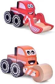 CORHAD Simulated Engineering Truck Wooden Model Mini Construction Car Cognitive Play for Learning Fun Lightweight Wooden Vehicle for Creative Play