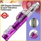 Vibrator G-Spot Dildo Rabbit Massager Thrusting Rotating Anal Butt Plug Sex Toy