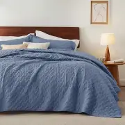 Bedsure Queen Quilt Bedding Set - Lightweight / Full, 13 - Mineral Blue