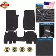 4-Piece Jeep Wrangler JK Floor Mat Set - Heavy-Duty Odorless Rubber Protection