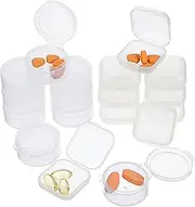 VALICLUD 20Pcs Clear Mini Storage Cases Jewelry Box and Bead Organizers Compact Pill Organizer for Travel Transparent Storage Bins