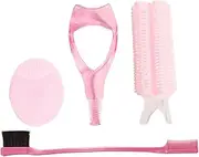 MERRYHAPY 1 Set Beauty Tools Funny Nose Curly Eyebrow Brush Face Scrub Roller Eyebrow Brush Portable Eyebrow Brush Cosmetic Eyebrow Brush Double-ended Eyebrow Brush Facial Tools Pink Metal