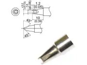 Hakko T33-SS1611 - T33 Slim Series Soldering Tip; 1.6mm/45° x 10mm, Groove