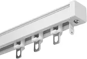 Ceiling Curtain Track, Wall Or Ceiling Mount Flexible Curtain Rail System, Room Divider, Aluminum Sliding Drop For Curtains, RV, Closet(White,1.9m)