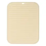 Silicone Dish Drying Mat, 9"x12" Trivets for Hot Pots and Pans, Beige
