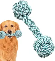 Rope Toys for Dogs,Cotton Rope Knots Natural Pull Toy for Dogs | Pet Supplies Tug of War Bite-Resistant Tough Interactive for Training Playing Teething Cleaning
