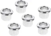 GREENADSCAPE 6pcs String Caliper Fixing Ring Tuning Tuner Bushing Machine Guitar Key Silver