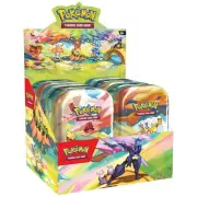 10 x Vibrant Paldea POKEMON TCG Sealed Mini Tins - Sealed Display Case