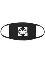 Off-white Arrow Agreement Printed Cotton Face Mask - Black One Size