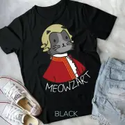 Meowzart T-shirt Funny Cat & Classic Music Mozart Tee Unisex T-shirt