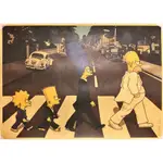 辛普森家族 翻玩 披頭四過馬路 SIMPSON BEETLES 復古 文青 裝飾 海報